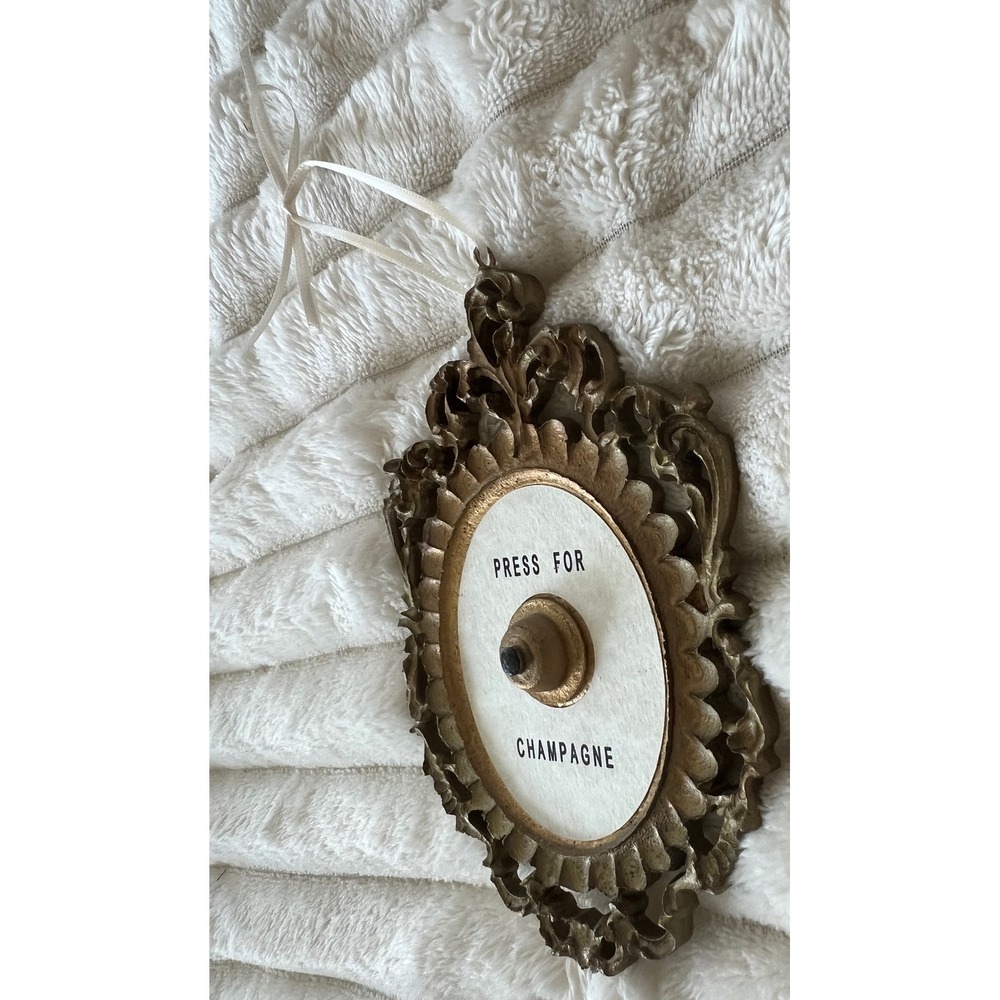 Press For Champagne Ornament Gold Ornate Baroque Style Decorative Wall Hanging - Picture 6 of 7
